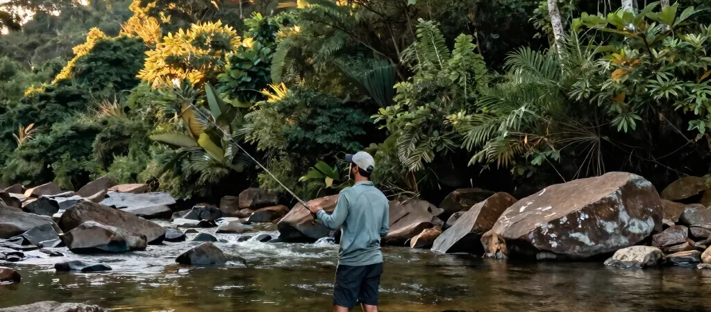 Pesca de Esquina nos Rios da Mantiqueira com Equipamento Leve