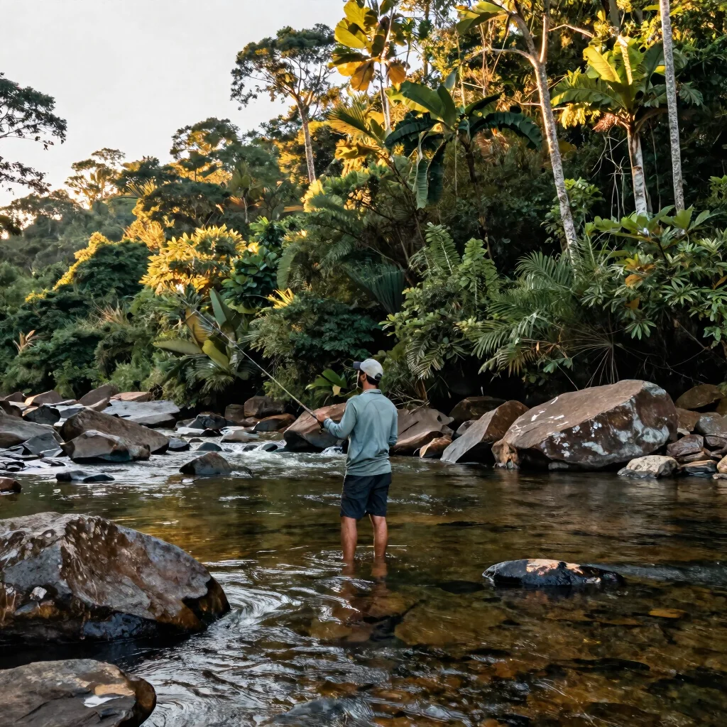 Pesca de Esquina nos Rios da Mantiqueira com Equipamento Leve